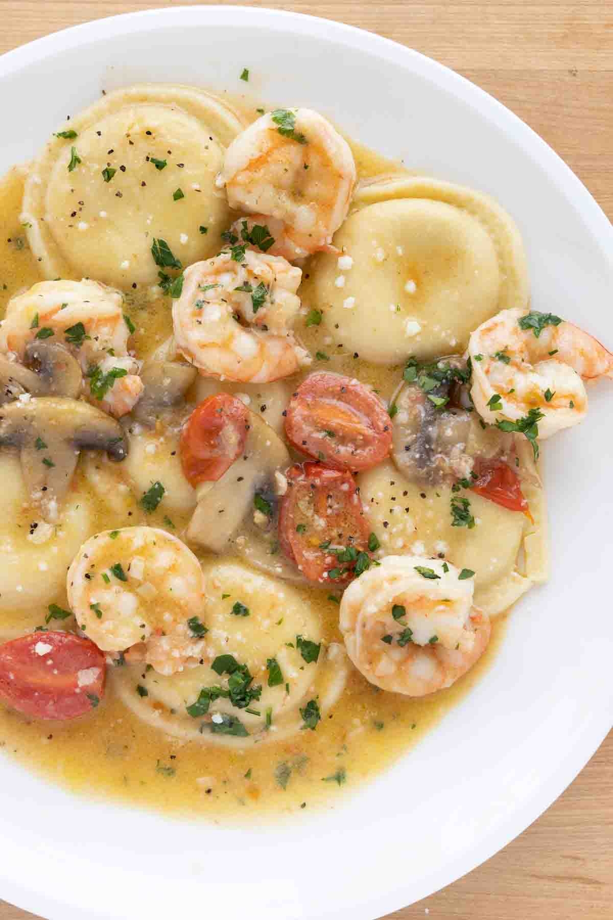 Ravioli And Shrimp Scampi Easy And Delicious Chef Dennis