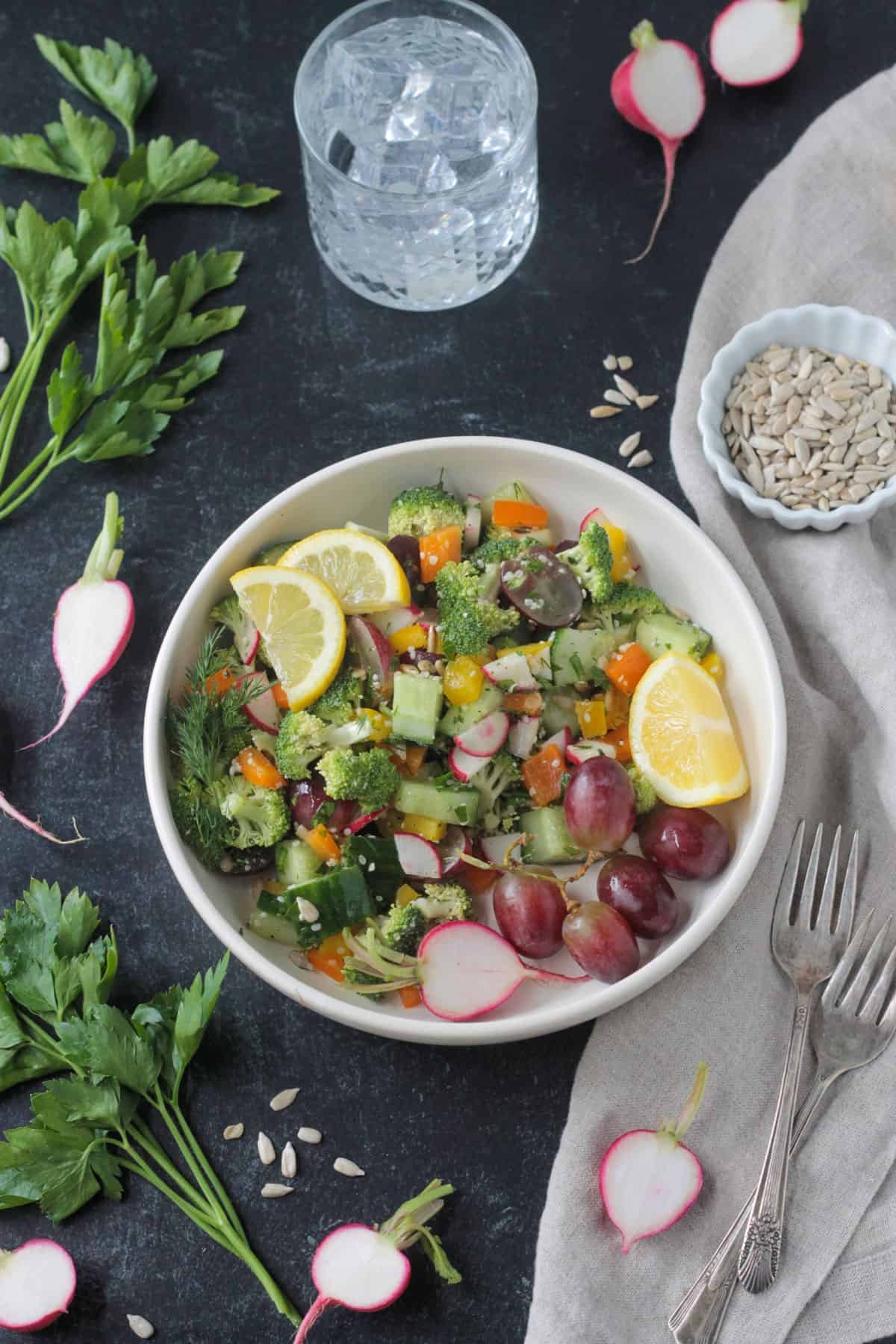 Raw Veggie Chopped Salad Veggie Inspired