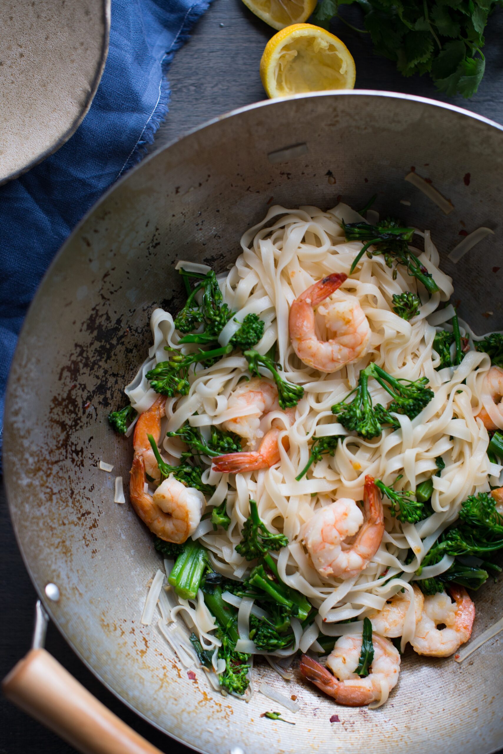 Recipe Stir Fried Chile Lemon Shrimp And Rice Noodles The Kitchn