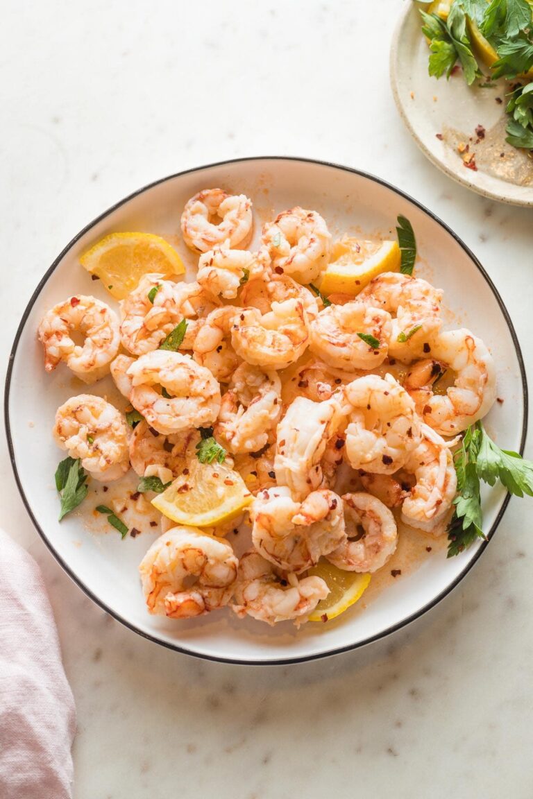 Red Argentine Shrimp and The Best Pan Sauce Nourish And Fete