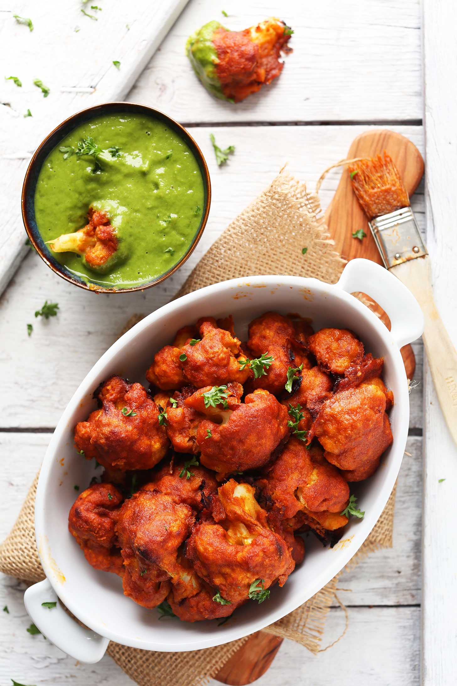 Red Curry Cauliflower Wings Minimalist Baker Recipes