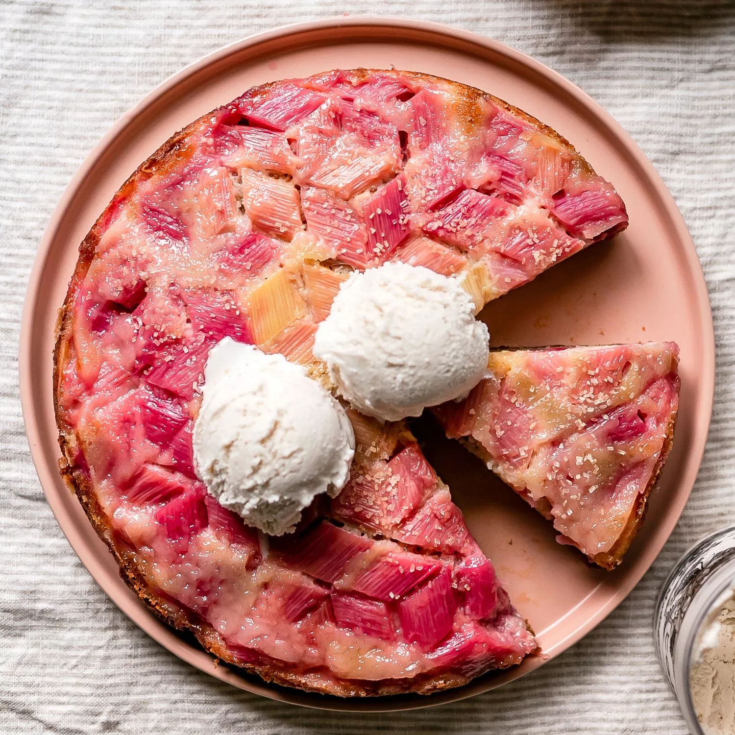 rhubarb upside down cake recipe
