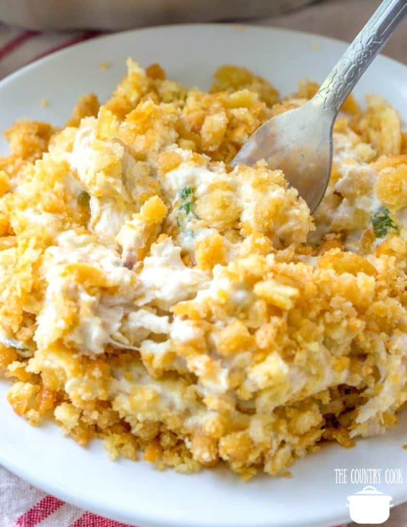 Ritz Cracker Chicken Casserole The Country Cook