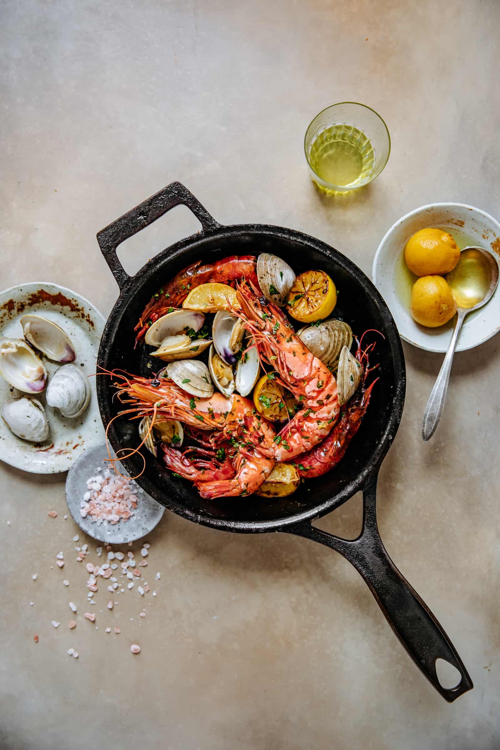 Roasted Colossal Prawns With Clams Gremolata Add1tbsp