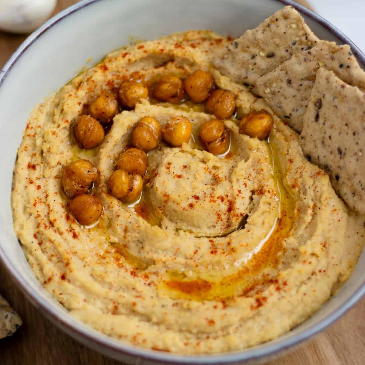 Roasted Garlic Hummus Without Tahini Cashew Butter