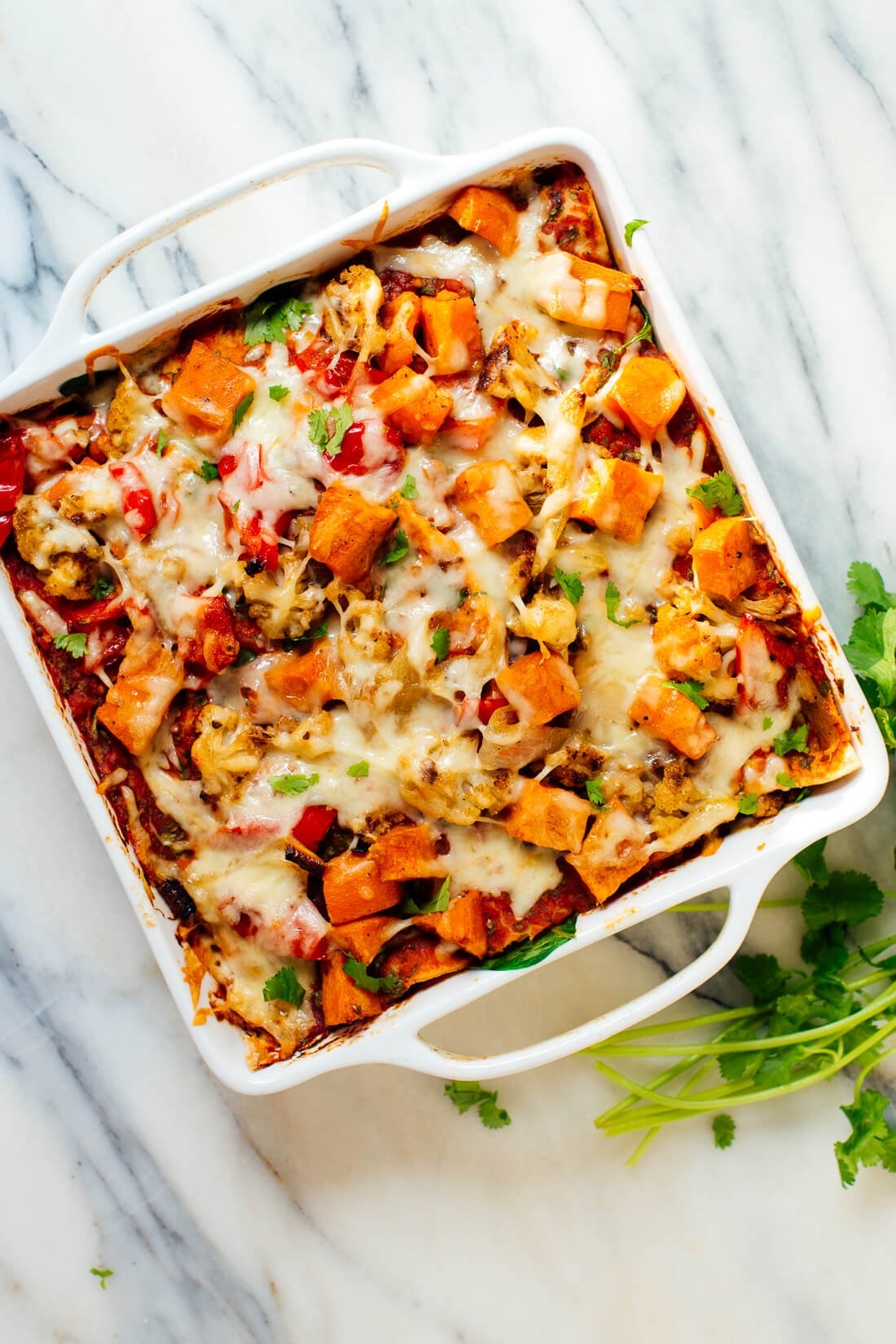 Roasted Veggie Enchilada Casserole Cookie And Kate