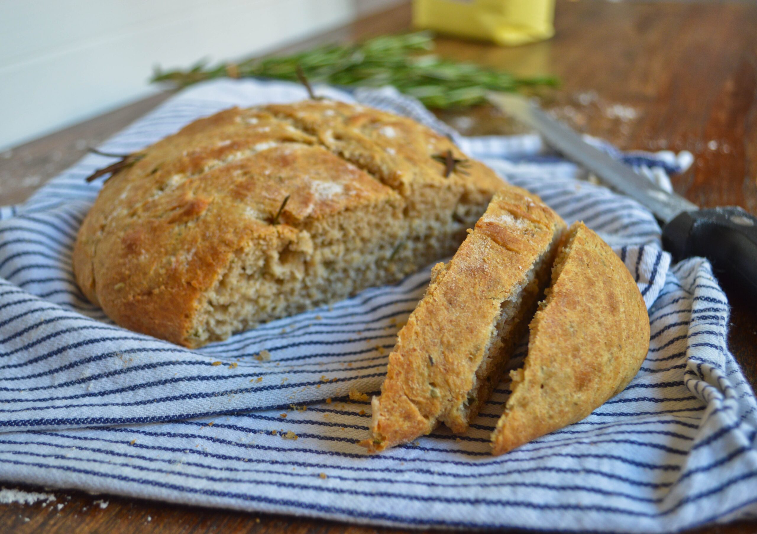 Rustic Rosemary Whole Wheat Bread Confused Julia