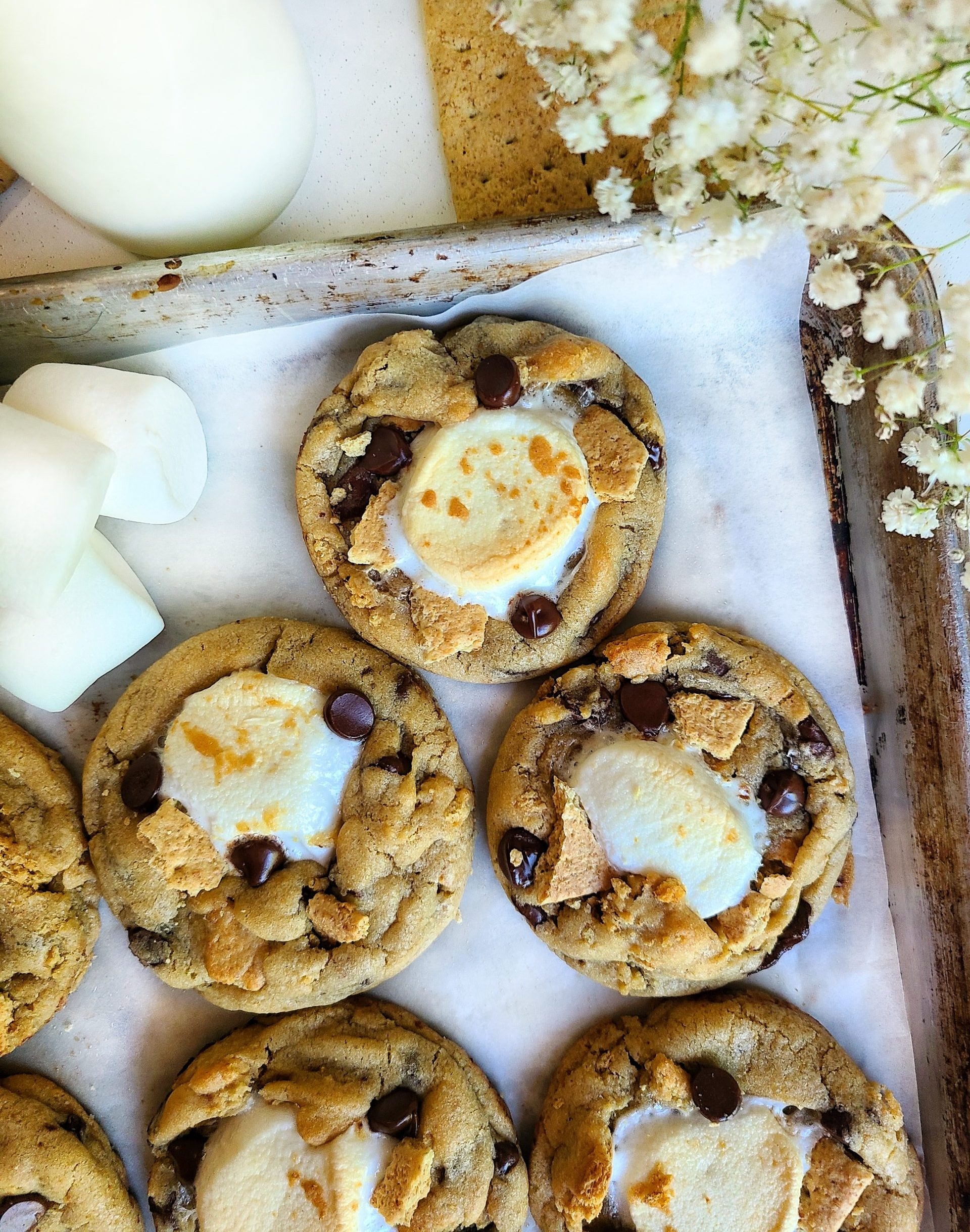 S mores Chocolate Chip Cookies Jessie Bakes Treats