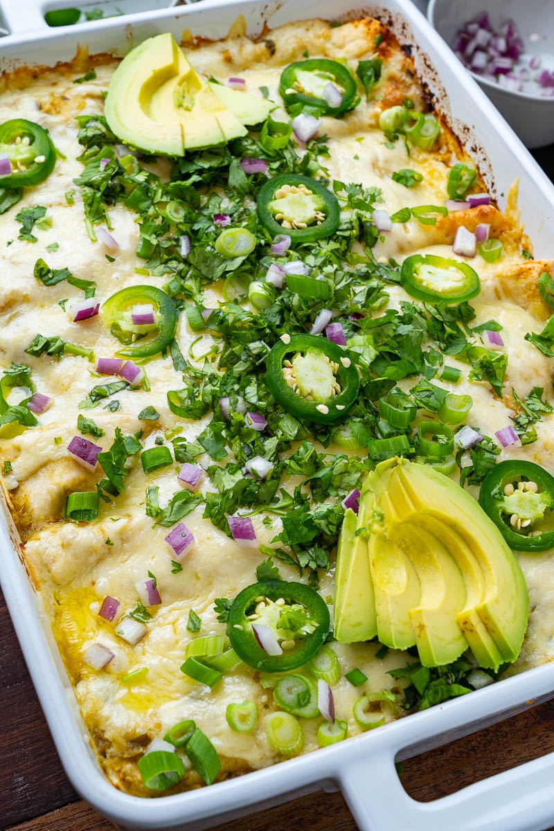 Salsa Verde Chicken Enchiladas Closet Cooking
