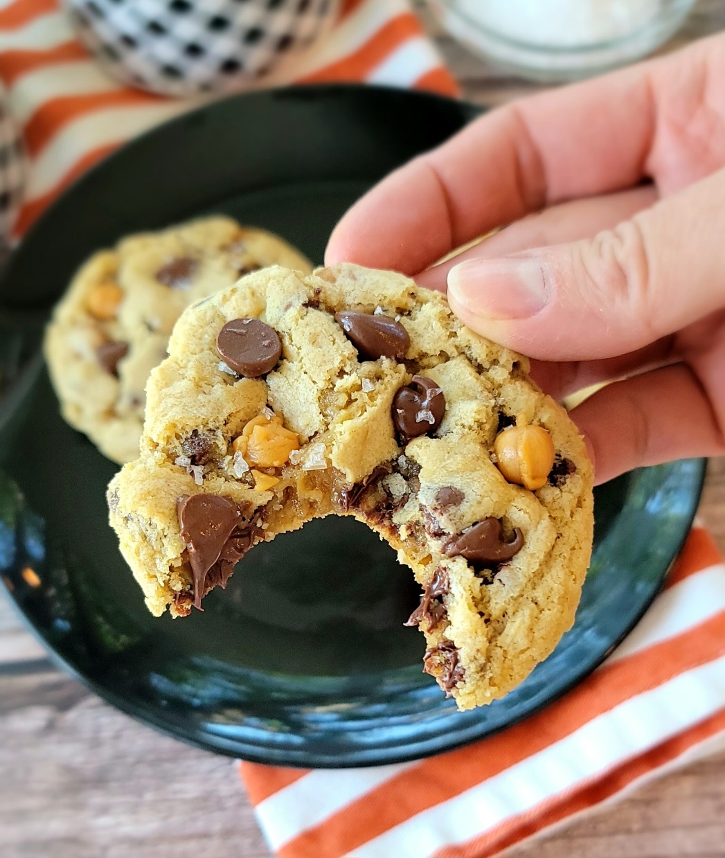 Salted Caramel Chocolate Chip Cookies Jamie Cooks It Up