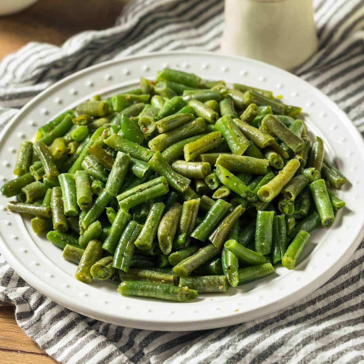 Saut ed Canned Green Beans Shaken Together
