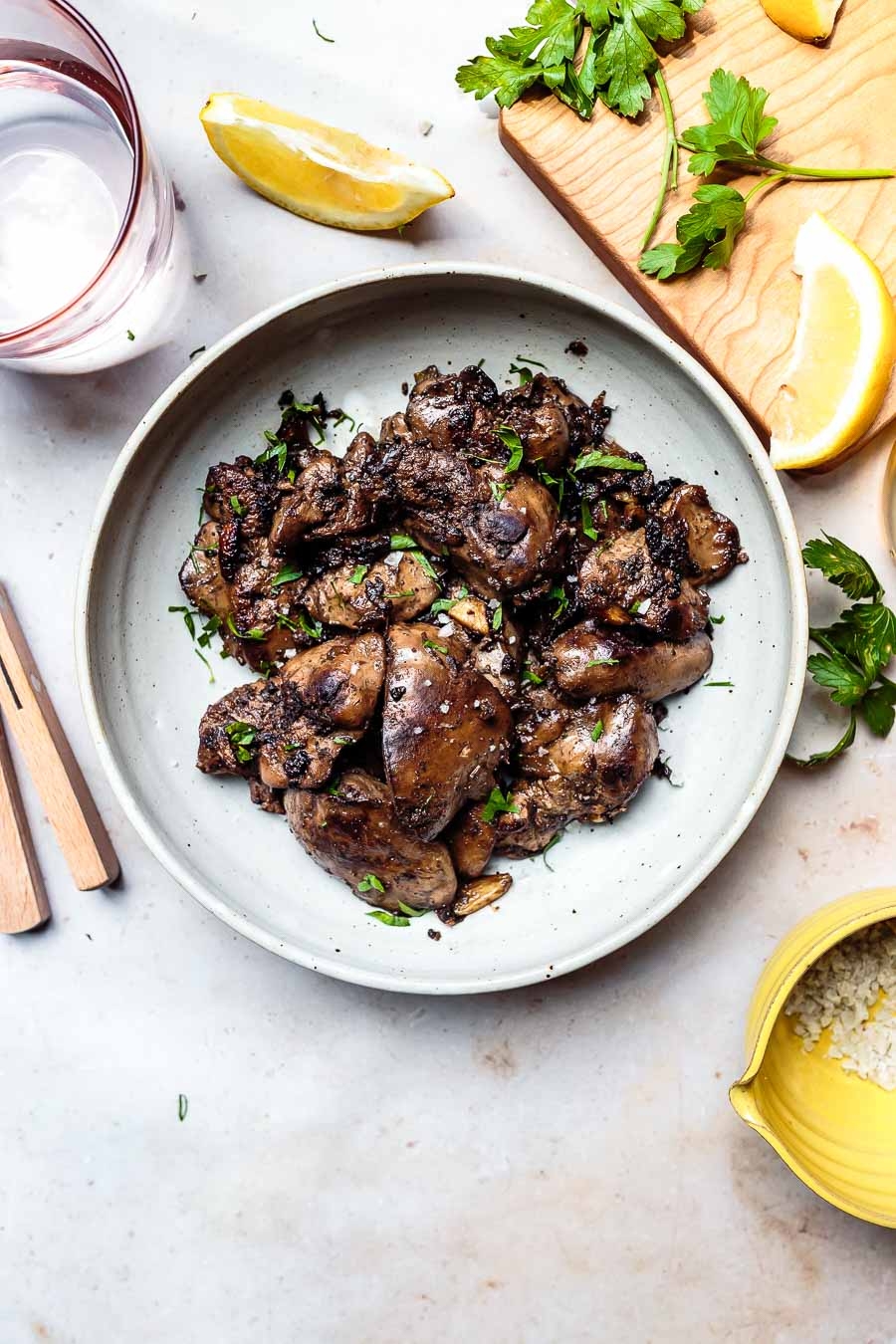 Saut ed Lemon Garlic Chicken Liver Onions Food By Mars