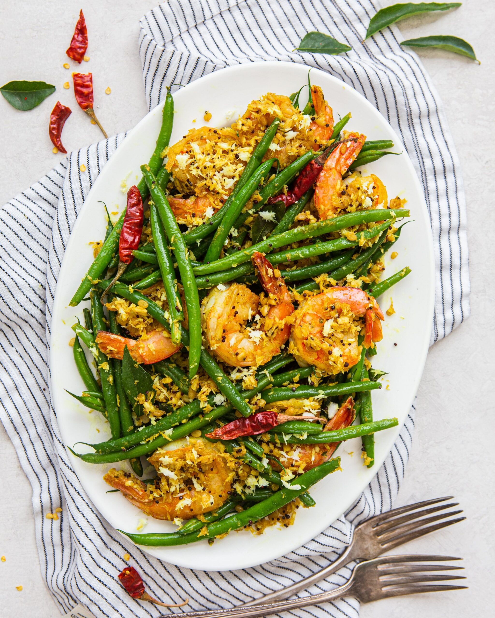 Sauteed Green Beans With Shredded Coconut Tamarind And Shrimp Recipe The Feedfeed