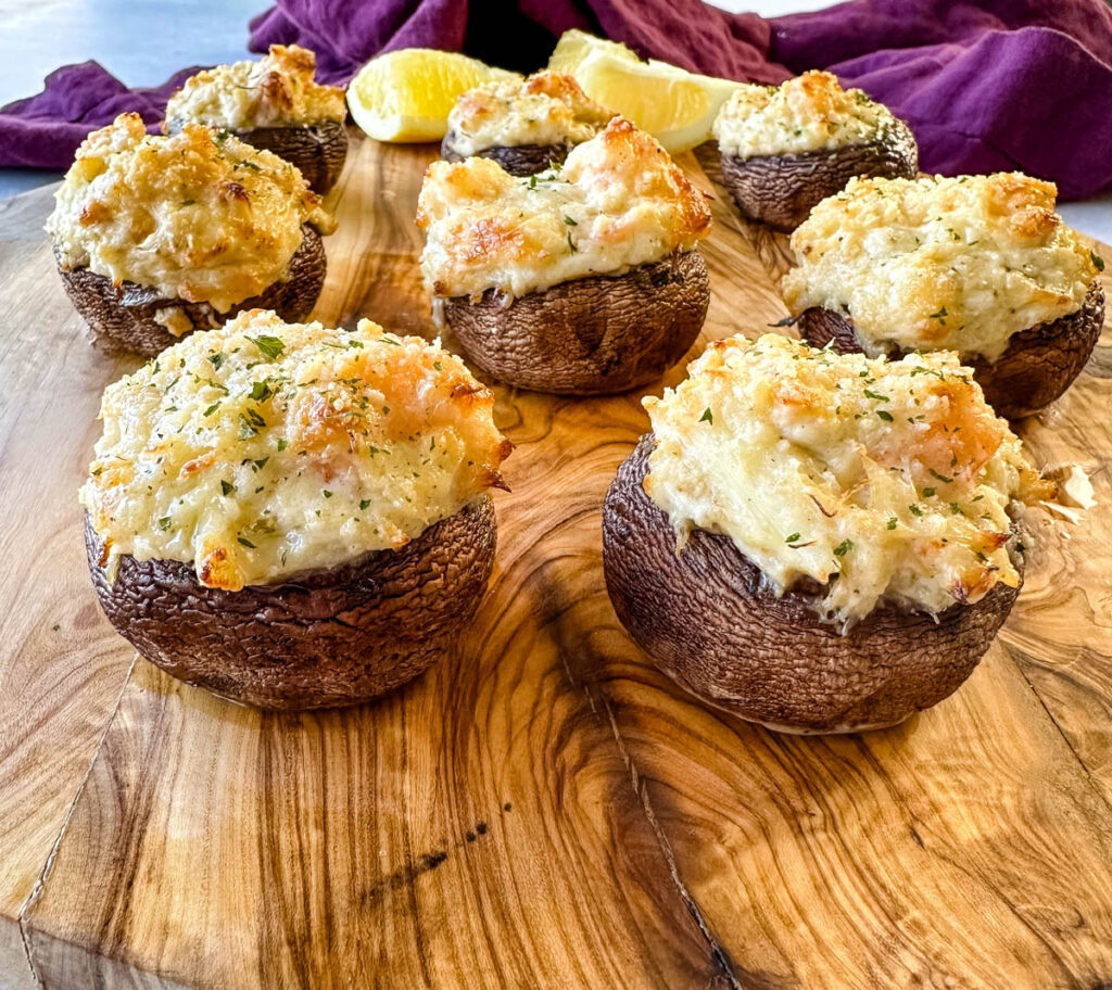 Seafood Stuffed Mushrooms With Crab And Shrimp Simple Seafood Recipes