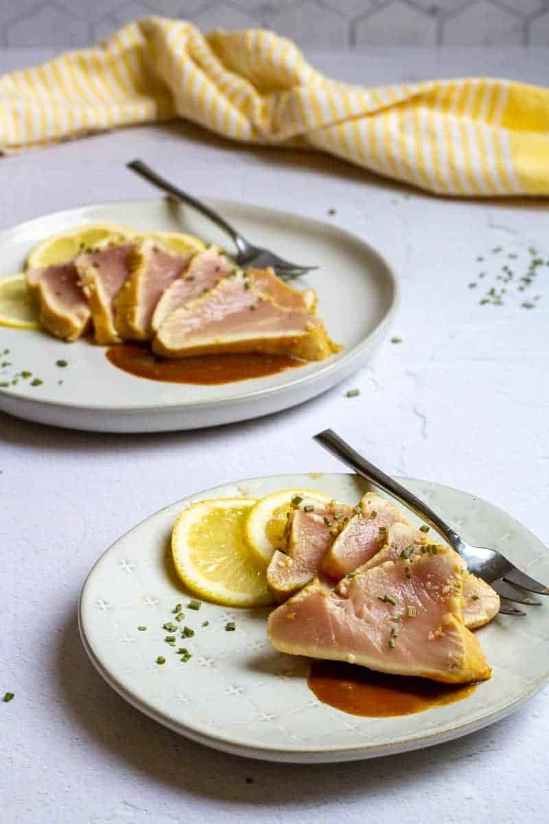 Seared Albacore Tuna With Ginger Soy Sauce Champagne Tastes Seared Albacore Tuna With Ginger Soy Sauce Champagne Tastes