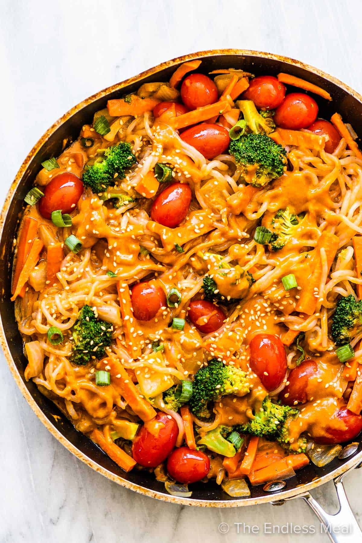 Shirataki Noodles Recipe With Creamy Peanut Sauce