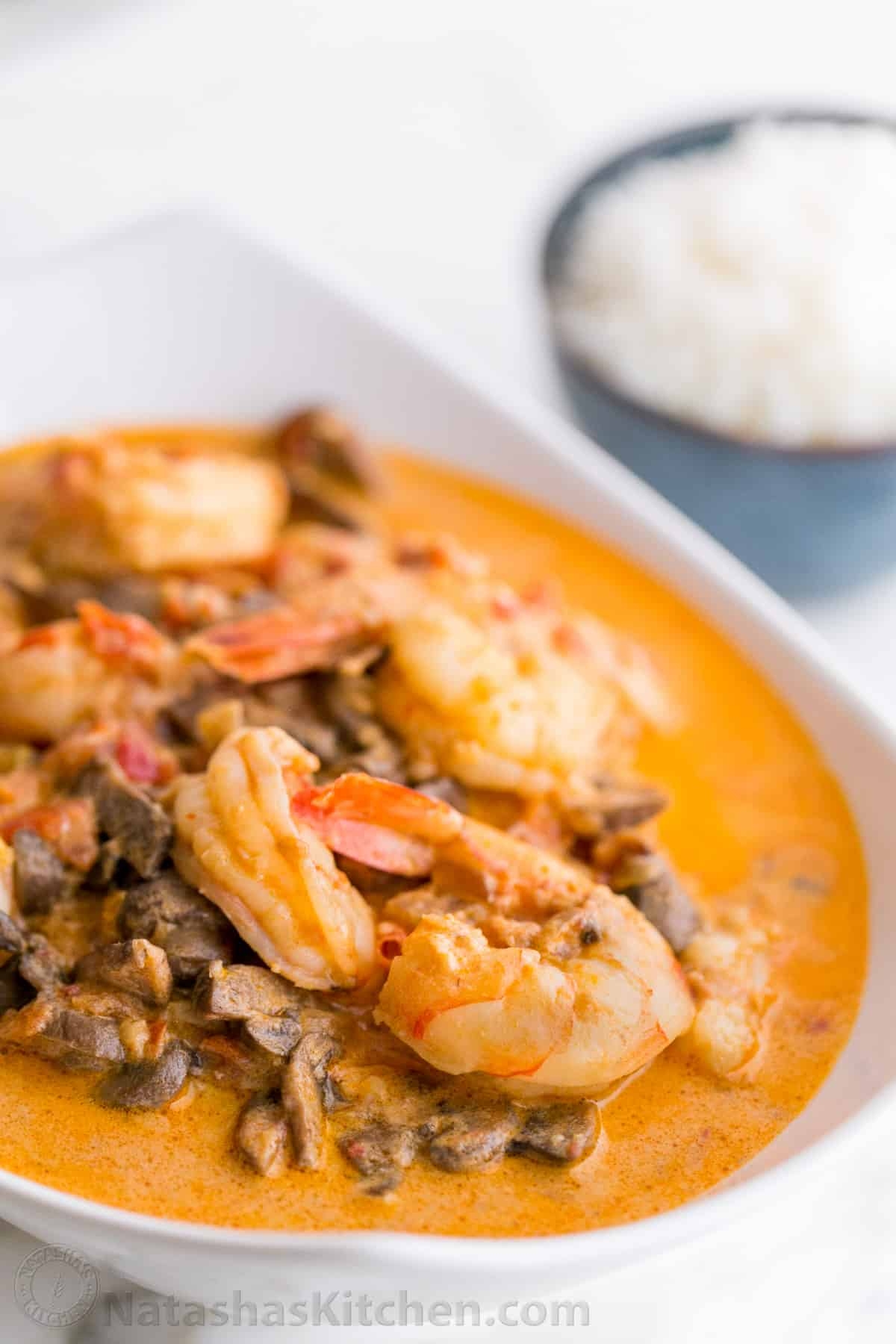 Shrimp And Mushrooms In A Garlic Bisque Sauce Recipe