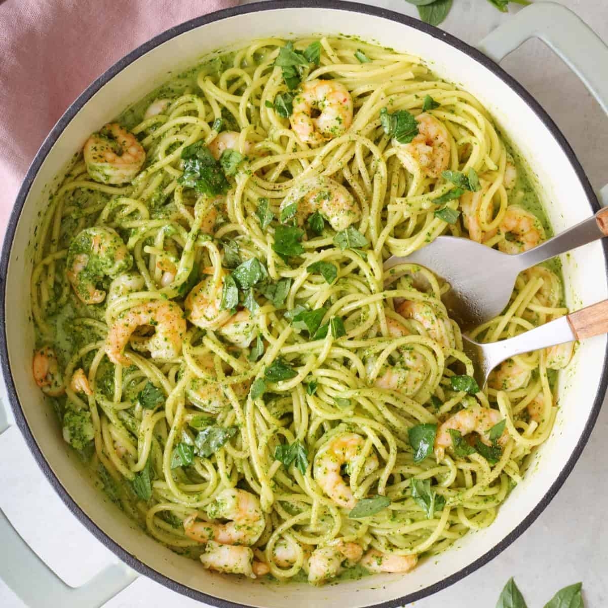 Shrimp Pesto Pasta 30 Minute Meal Feel Good Foodie Shrimp Pesto Pasta 30 Minute Meal Feel Good Foodie