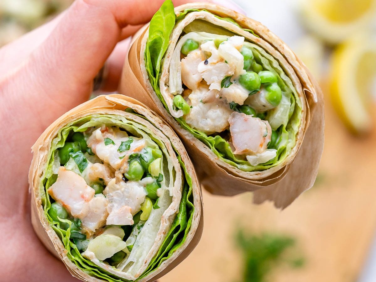 Shrimp Salad Wraps Clean Food Crush
