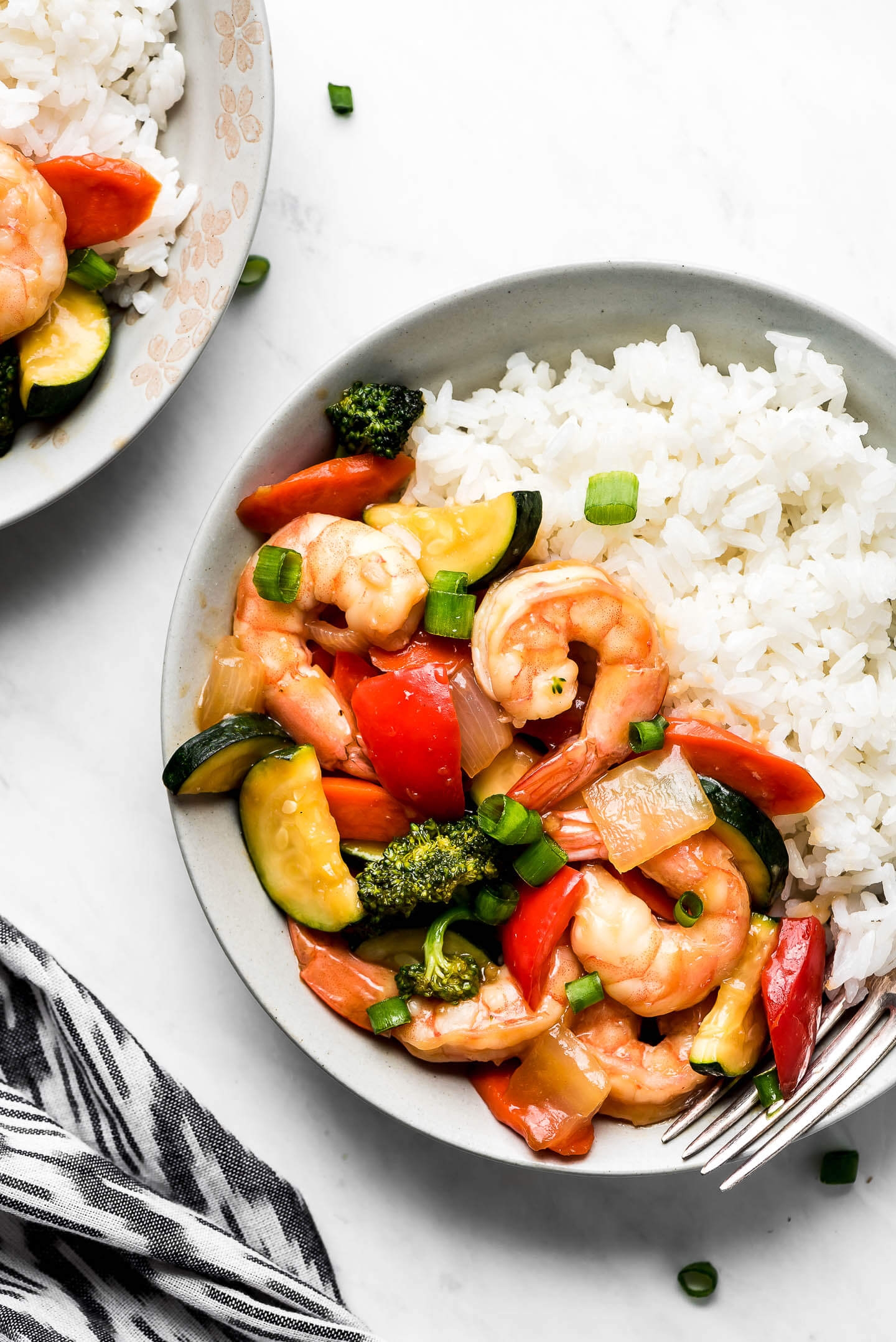 Shrimp Stir Fry Garnish Glaze
