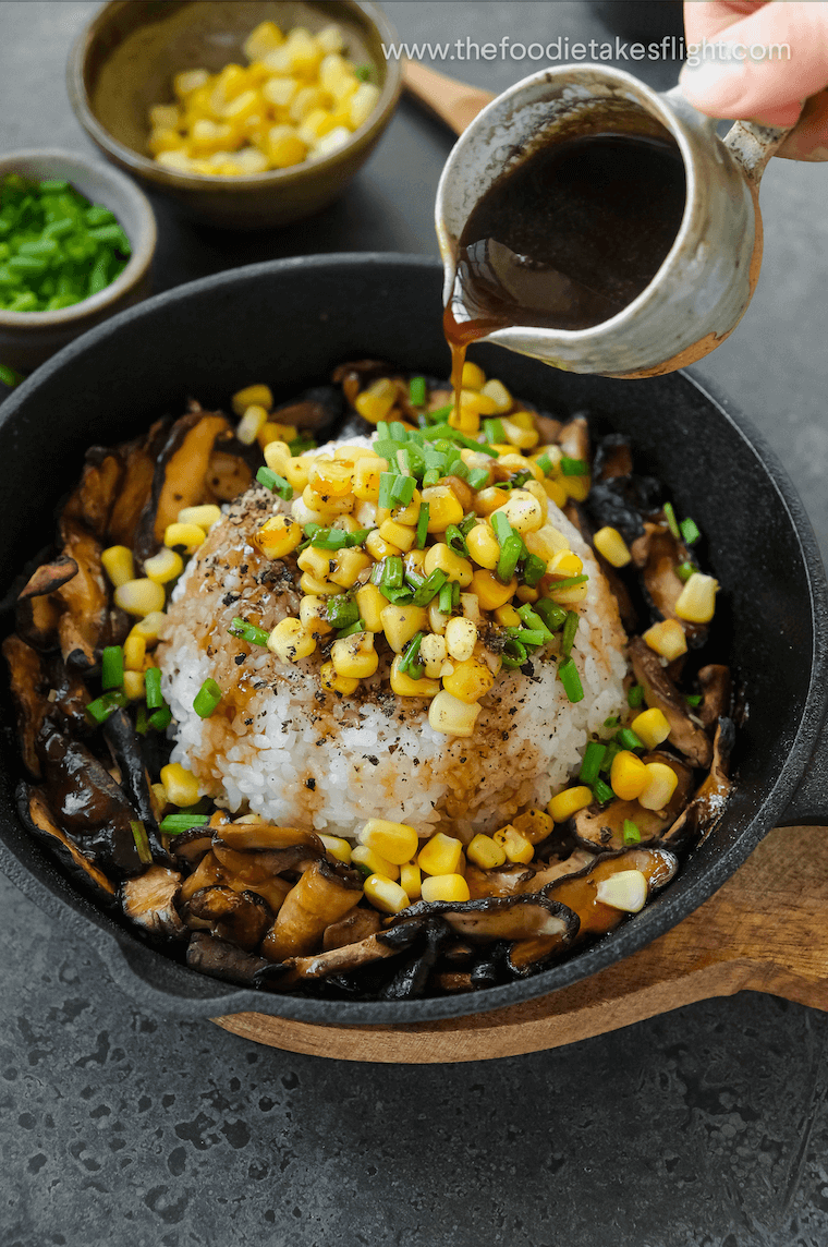 Sizzling Mushroom Pepper Rice The Foodie Takes Flight
