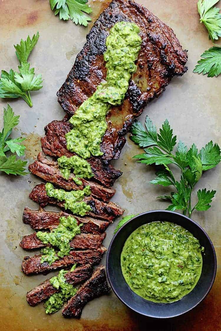 Skirt Steak Marinade Recipe With Chimichurri Recipe Grandbaby Cakes