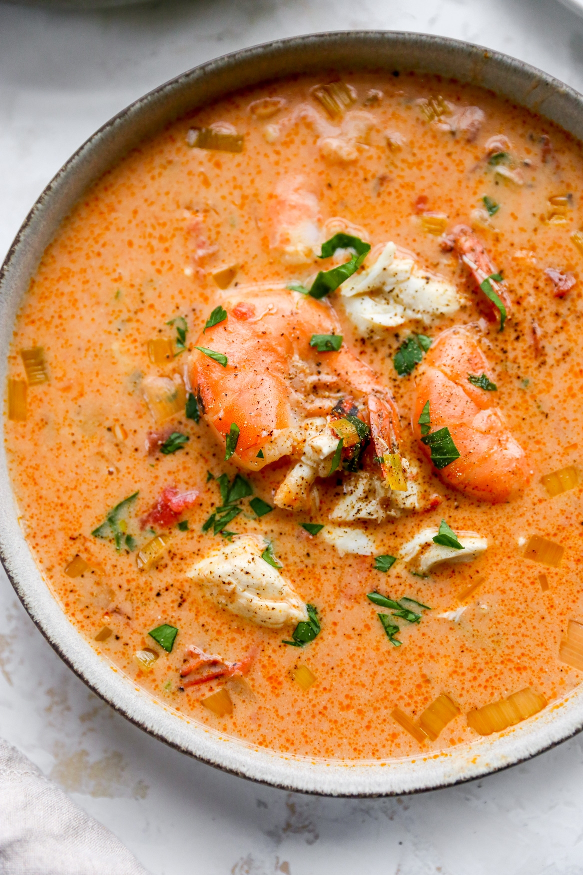 Slow Cooker Shrimp Crab Bisque
