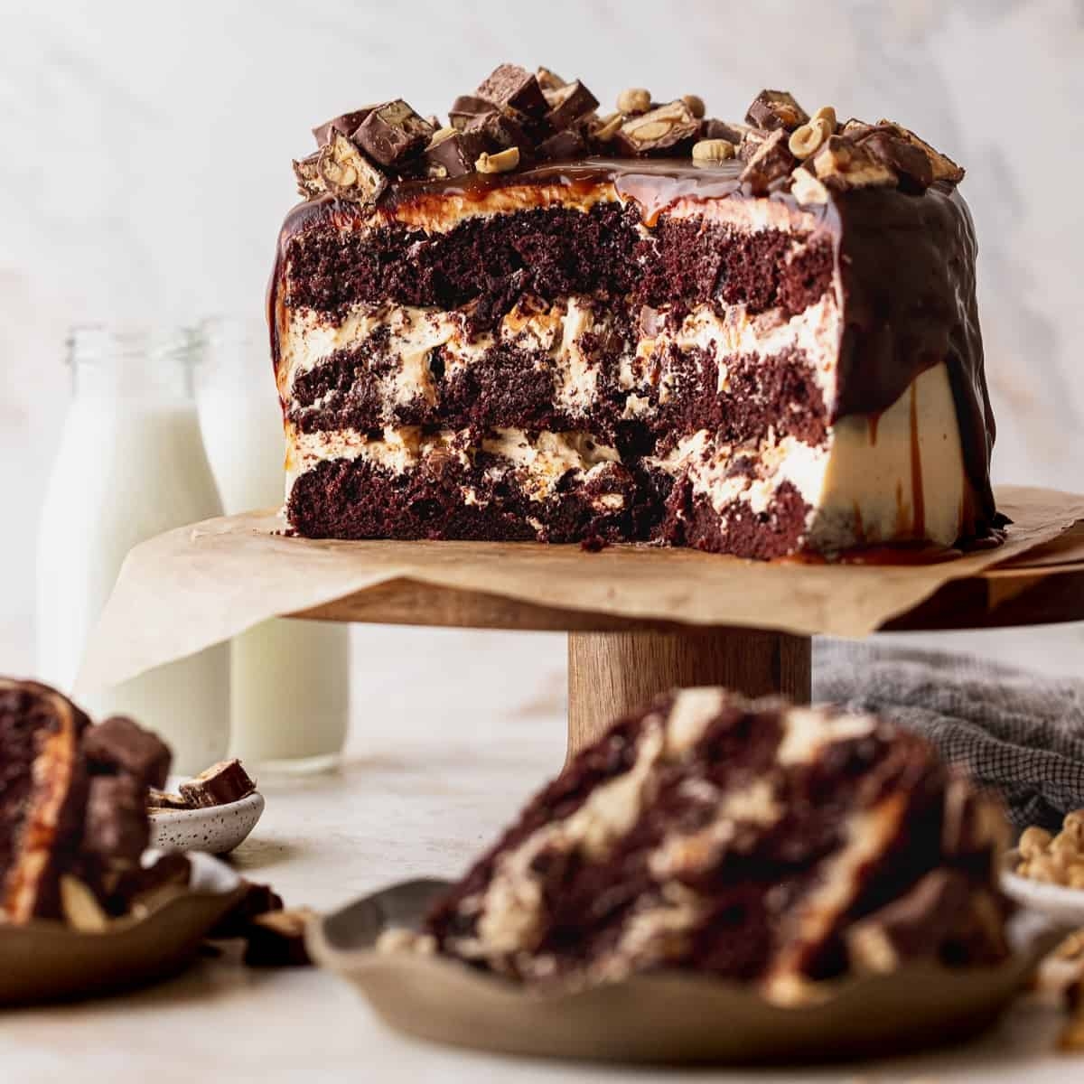 snickers cake recipe