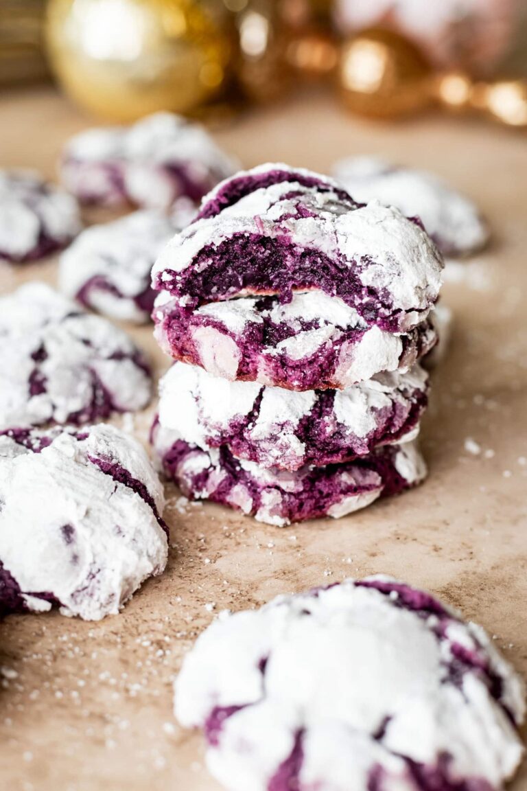 Soft Chewy Ube Crinkle Cookies Cooking Therapy