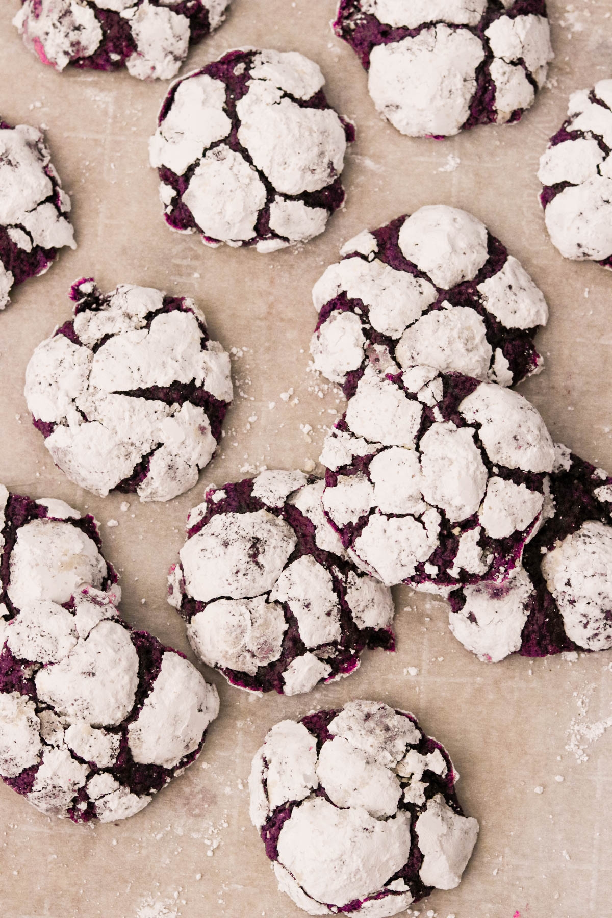 Soft Chewy Ube Crinkle Cookies Purple Yam Cookies 