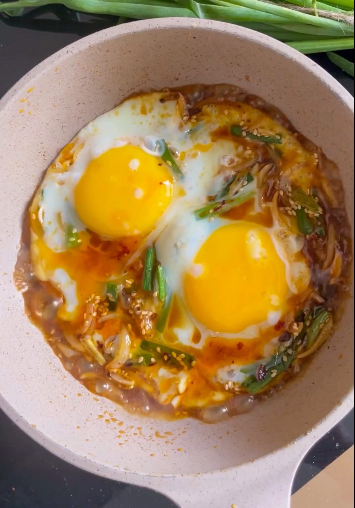 Soy Sauce Fried Eggs With Scallions Soy Sauce Fried Eggs With Scallions
