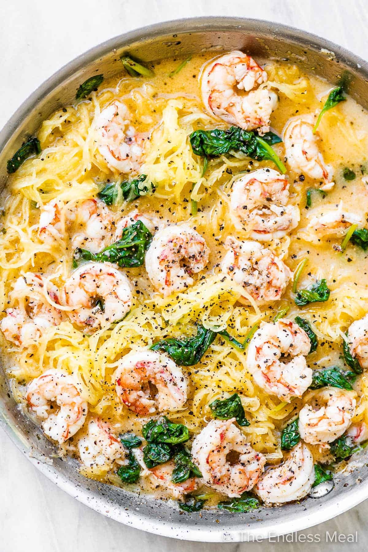 spaghetti squash and shrimp recipes