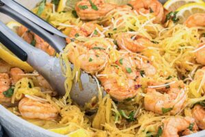 Spaghetti Squash Shrimp Scampi Wholesome Made Easy