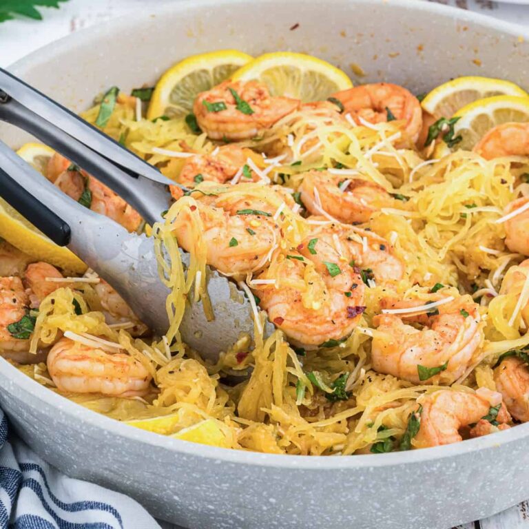 Spaghetti Squash Shrimp Scampi Wholesome Made Easy