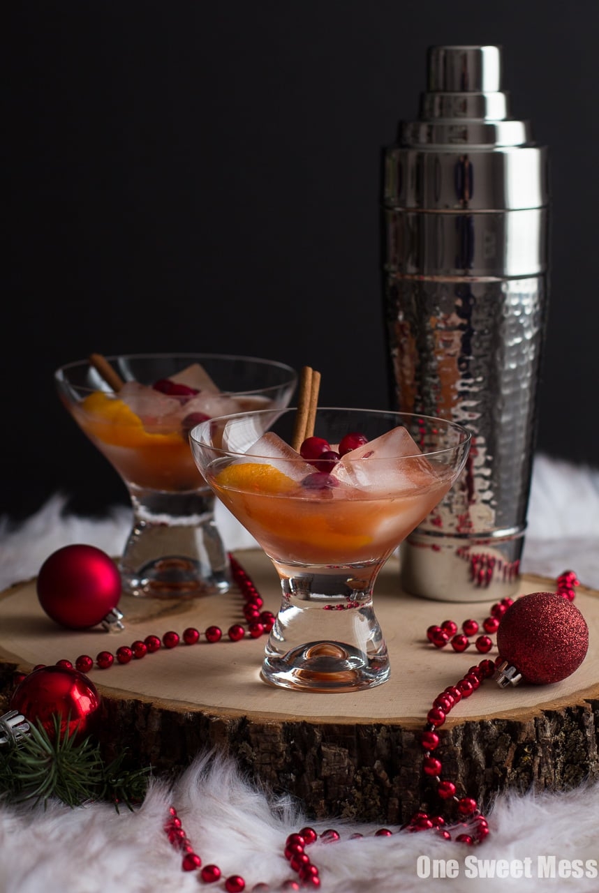 Spiced Cranberry Rum Old Fashioned One Sweet Mess