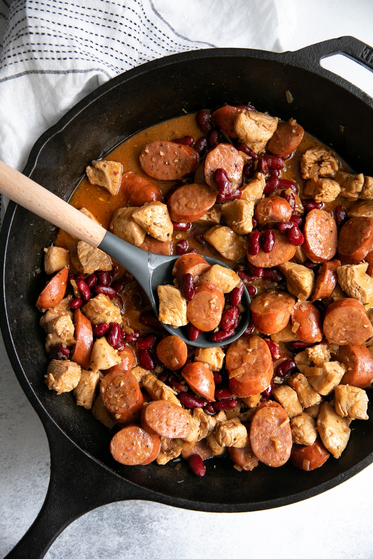 Spicy Cajun Sausage And Chicken Skillet Recipe The Forked Spoon Spicy Cajun Sausage And Chicken Skillet Recipe The Forked Spoon