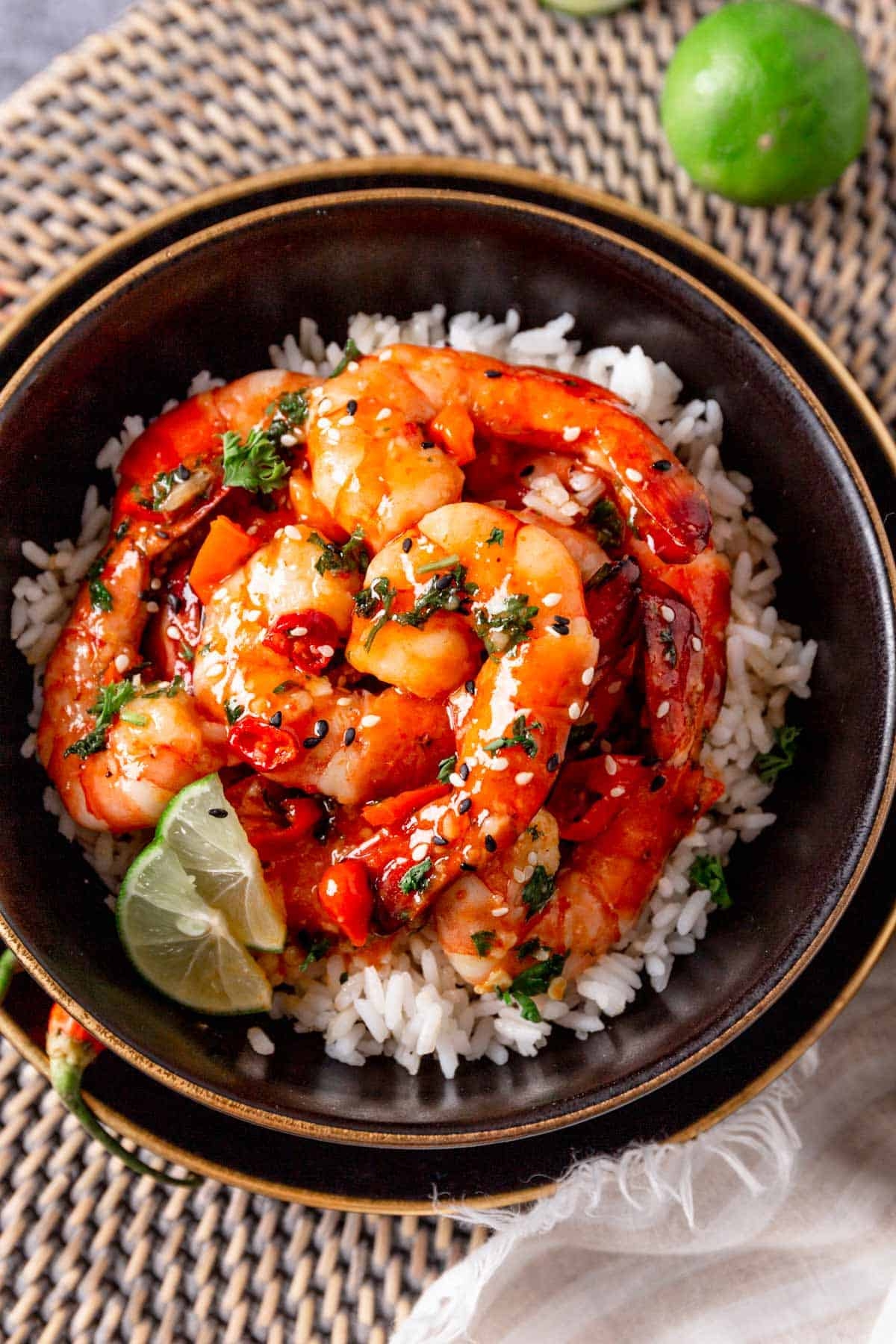 Spicy Garlic Shrimp Perfect Dinner Bowl 