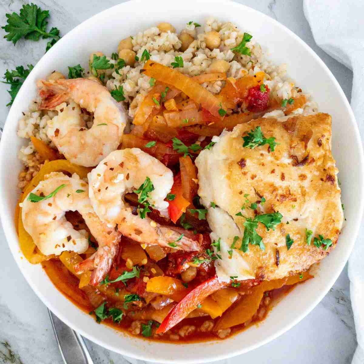 Spicy Spanish Cod And Shrimp Easy And Packed With Flavour 