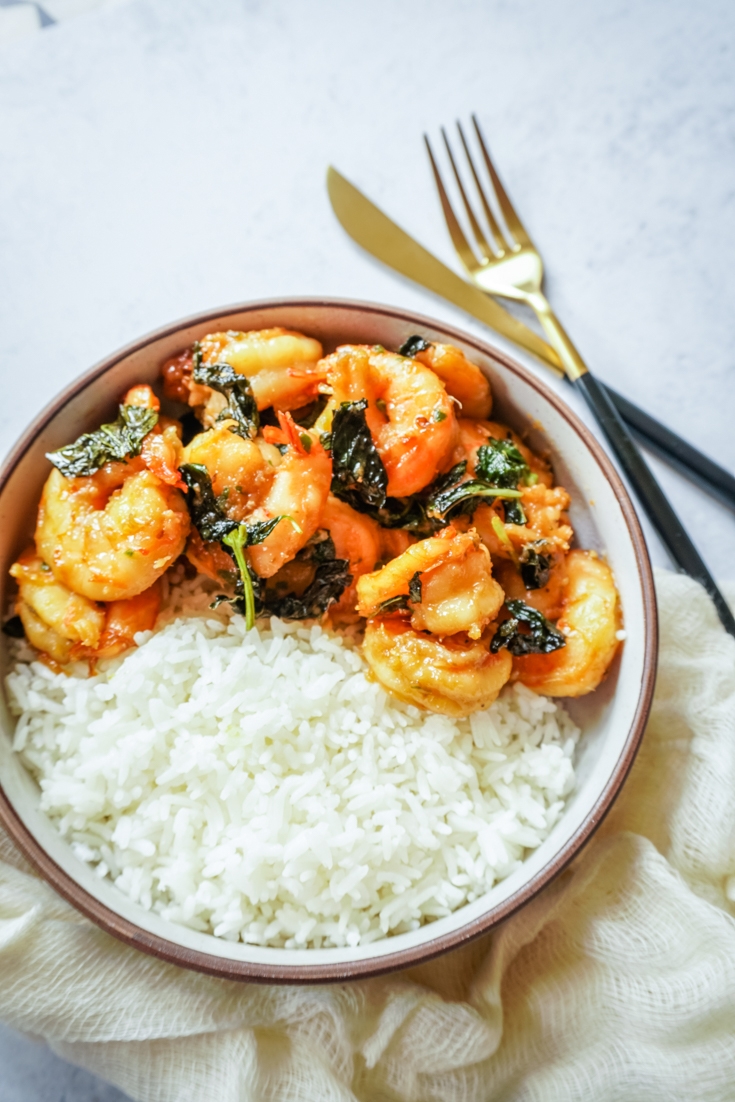 Spicy Thai Basil Shrimp Stir Fry Cooking Curries