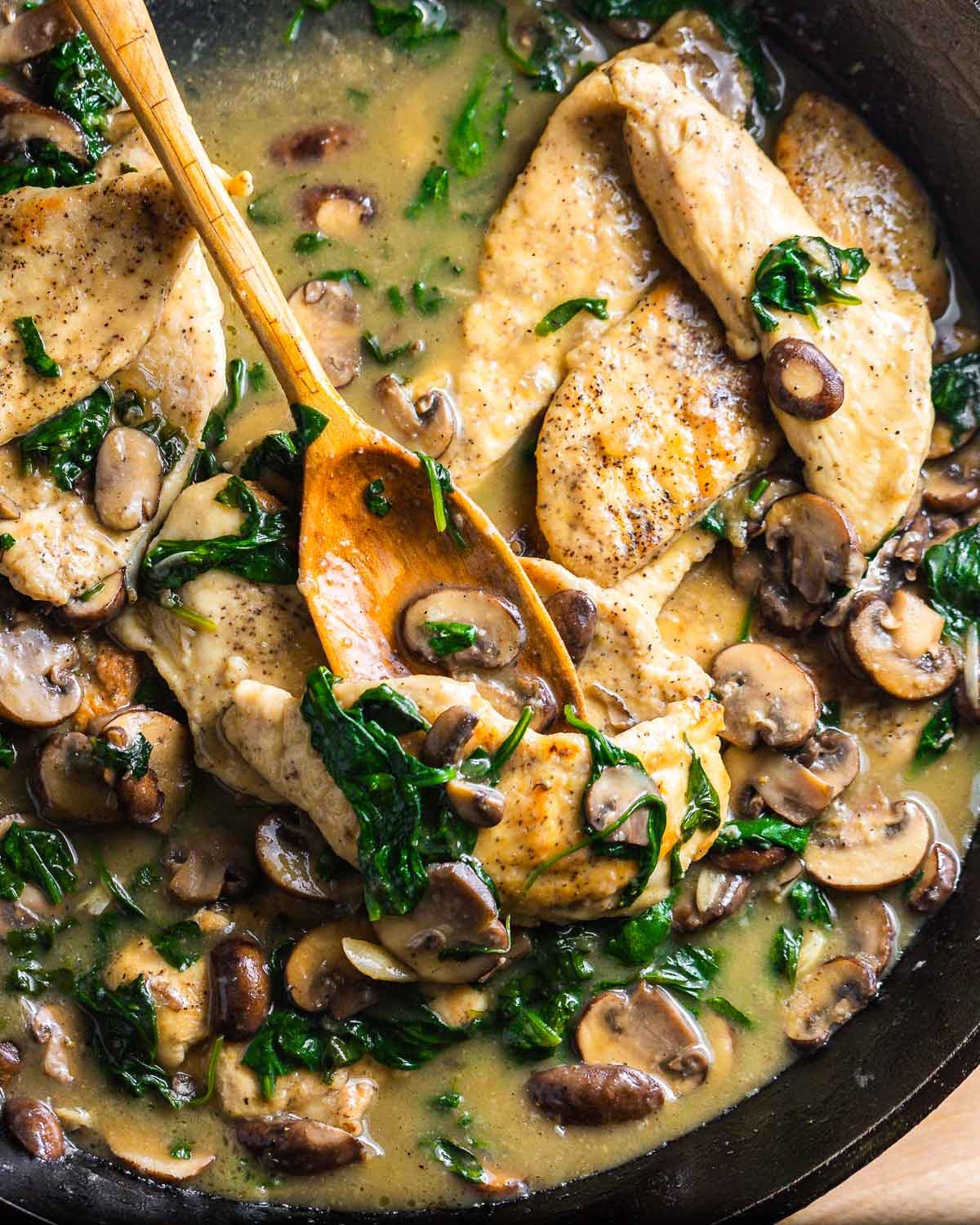 Spinach Mushroom Chicken Sip And Feast