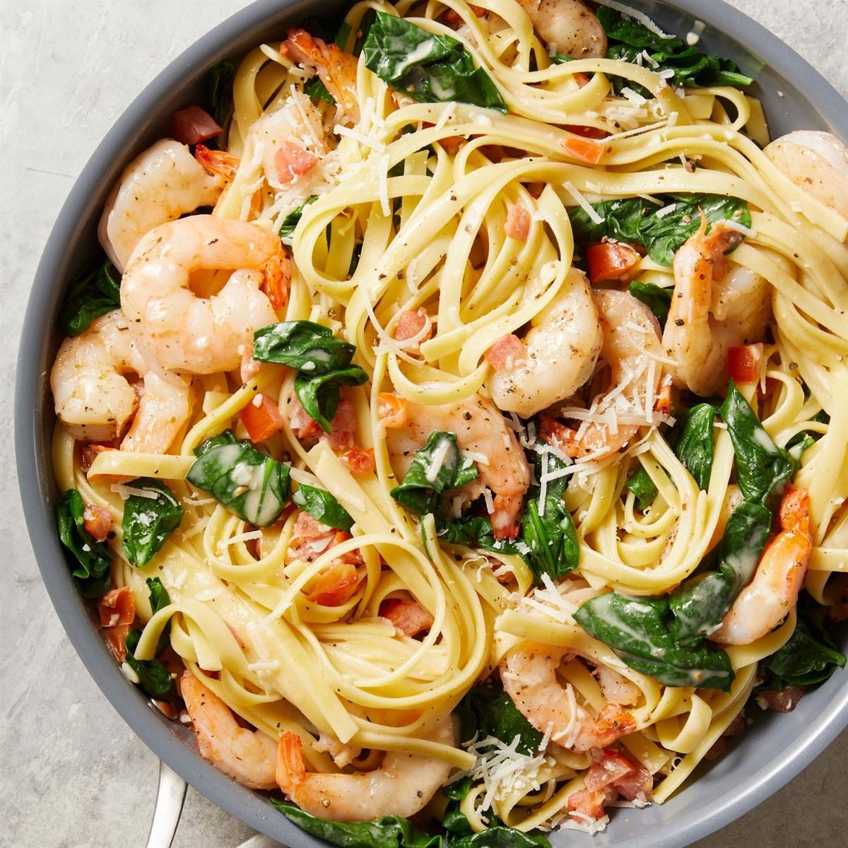 shrimp and spinach pasta recipe
