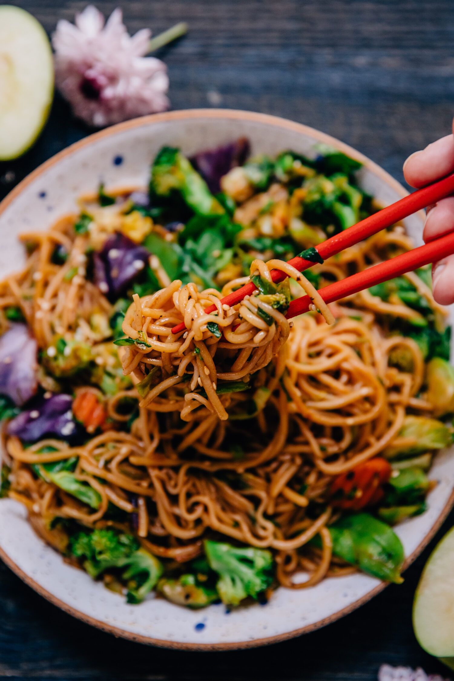 Stir Fried Shirataki Noodles Well And Full