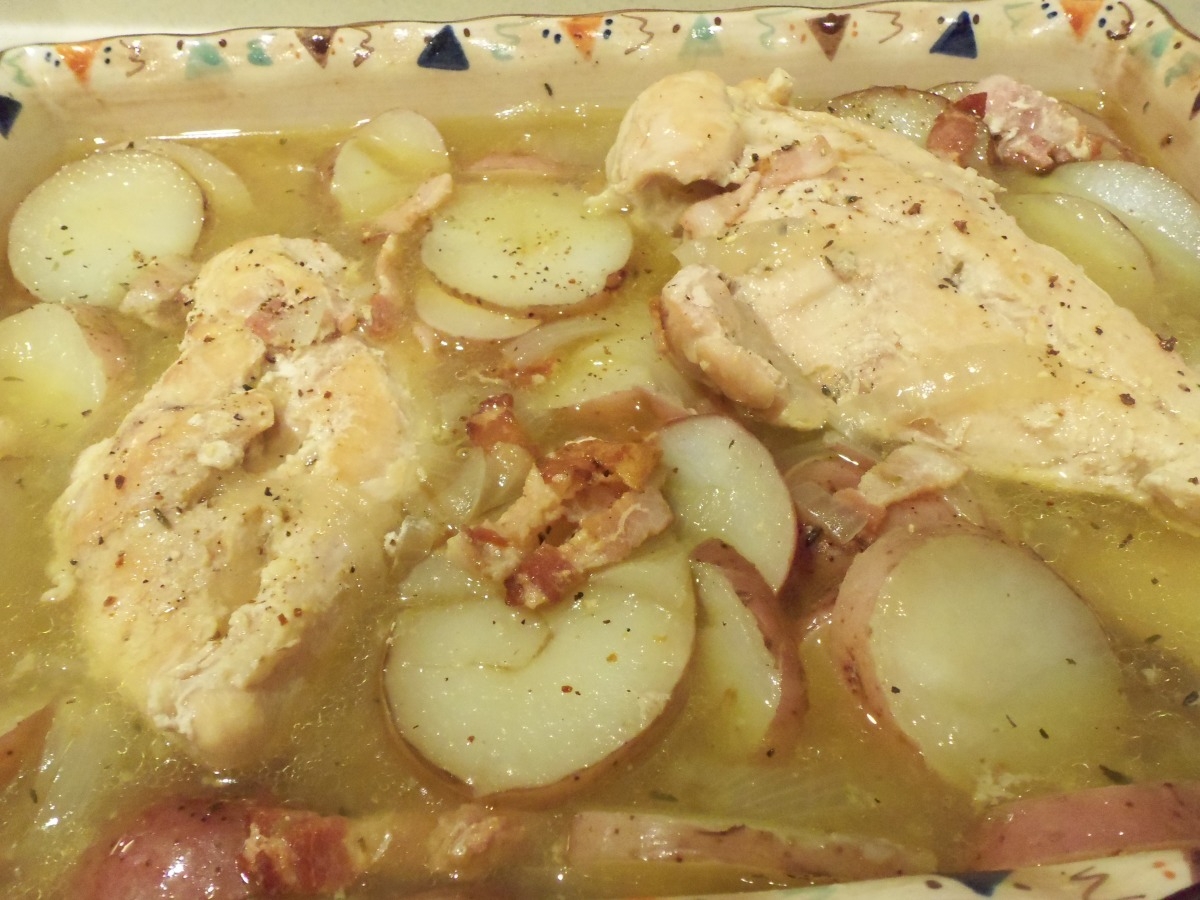 Stoved Chicken Chicken Casserole With Potatoes Bacon And Onion Recipe Food