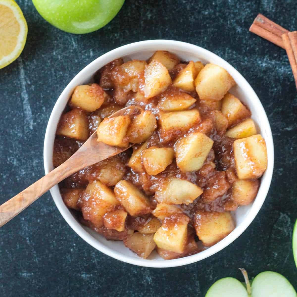 Stovetop Cinnamon Apples Veggie Inspired