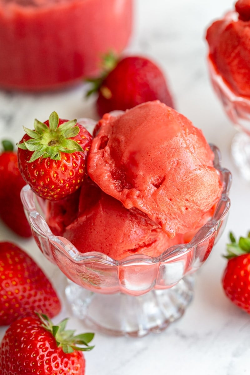 Strawberry Ninja Creami Sorbet Recipe Food With Feeling