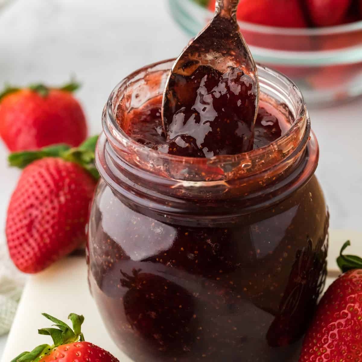 Strawberry Preserves No Canning Required Grandbaby Cakes