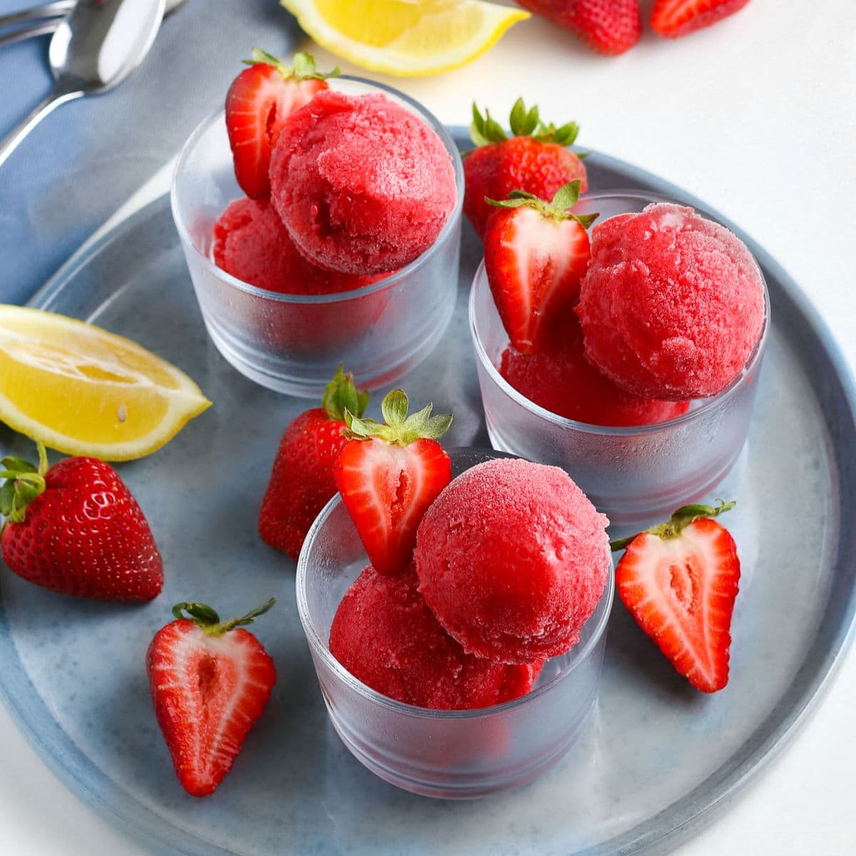 Strawberry Sorbet Just 4 Ingredients Mom On Timeout