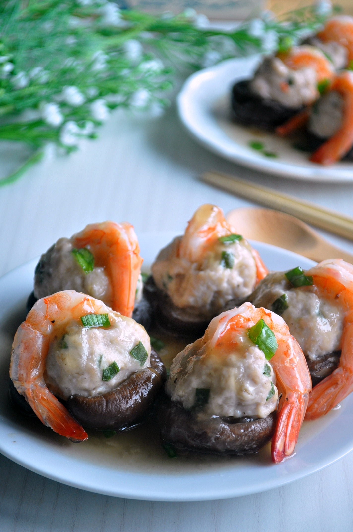 Stuffed Mushroom With Minced Meat Fresh Prawn Eat What Tonight Stuffed Mushroom With Minced Meat Fresh Prawn Eat What Tonight