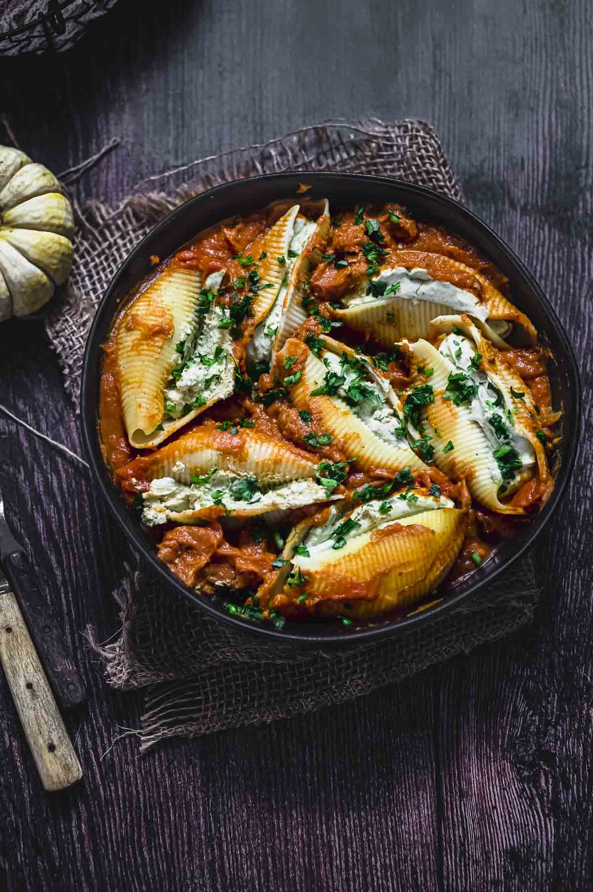 Stuffed Shells In Savory Pumpkin Sauce May I Have That Recipe Stuffed Shells In Savory Pumpkin Sauce May I Have That Recipe