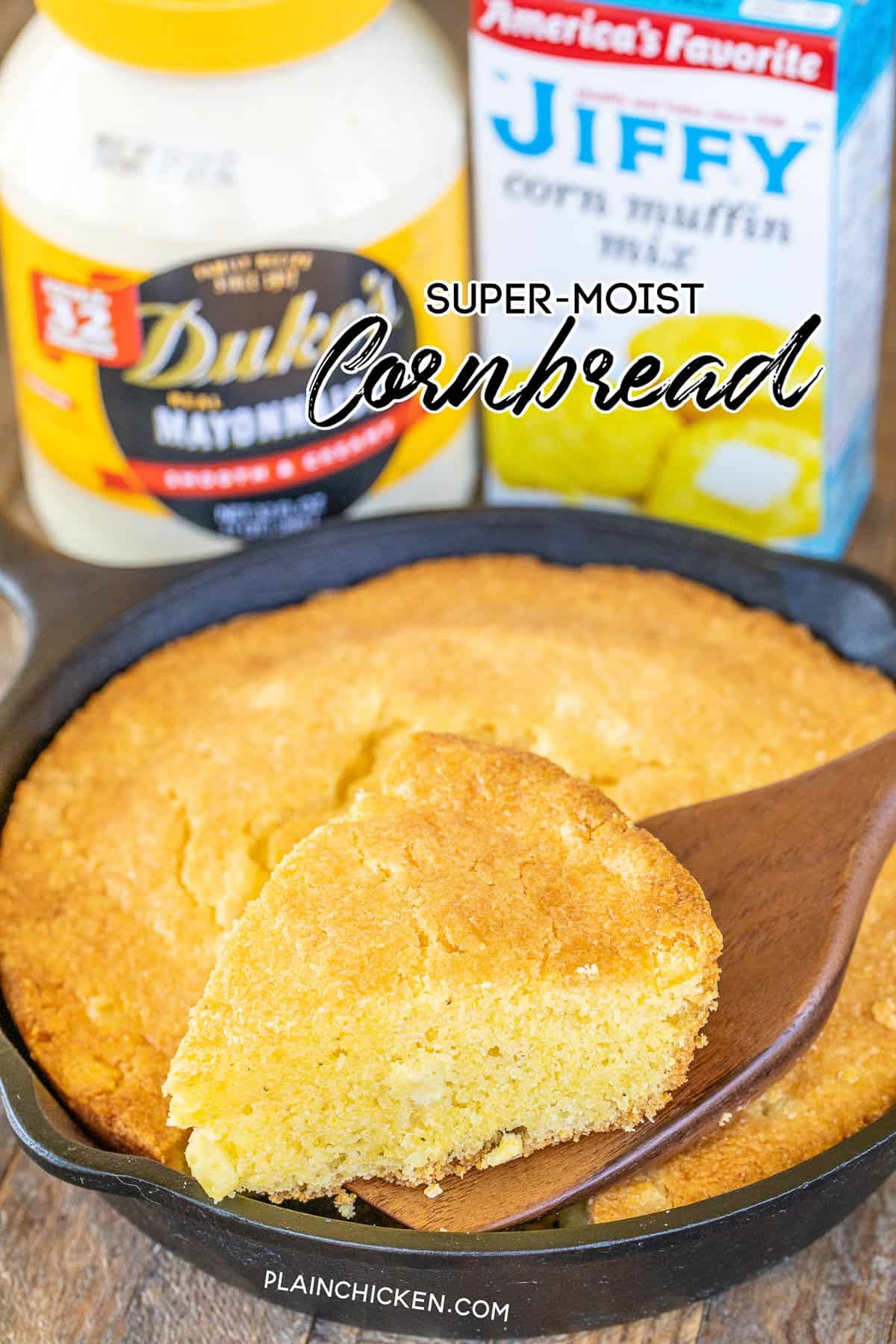 Super Moist Jiffy Mix Cornbread Made With Mayonnaise Plain Chicken
